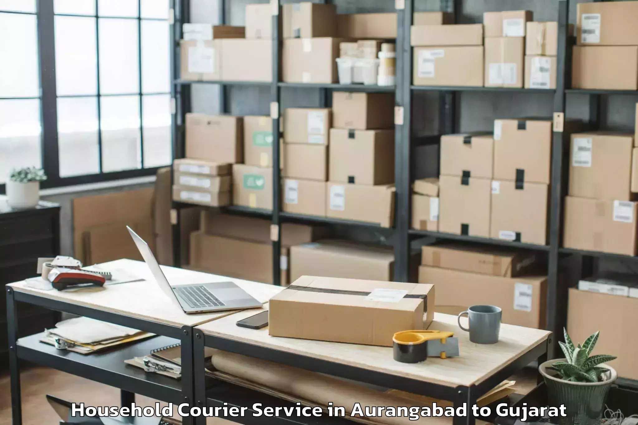 Trusted Aurangabad to Patdi Household Courier